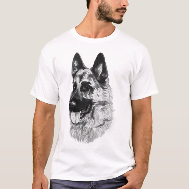3d T-Shirt-grafik med djur hund ansikte T Shirt (Framsida)