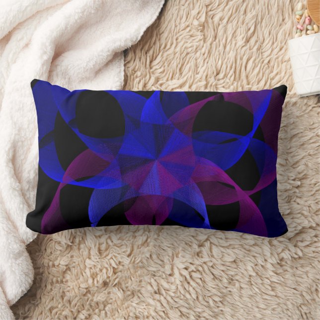3D Till 2D Cylinder Ring Geometrisk Kuddcover Till Lumbarkudde (Filt)