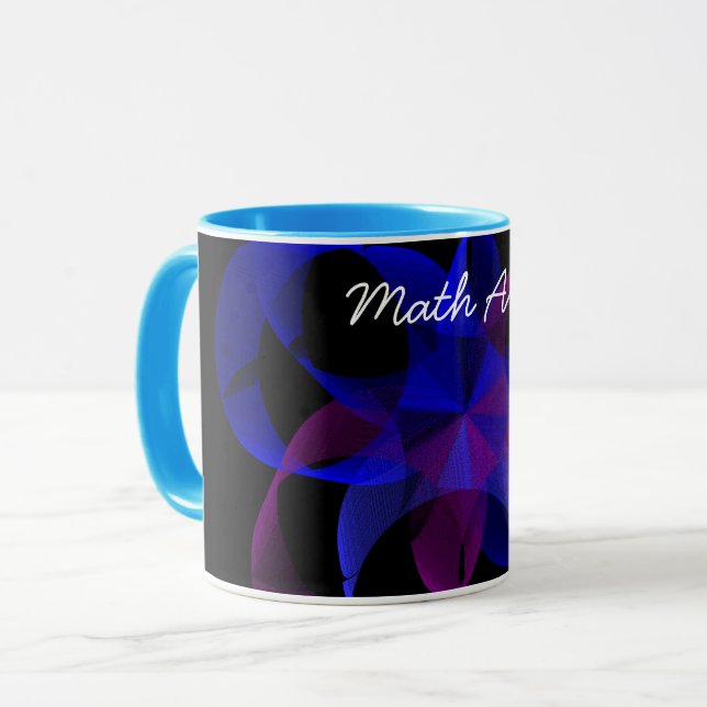 3D till 2D Geometric Cylinder Math Art Coffee Mugg (Framsida vänster)