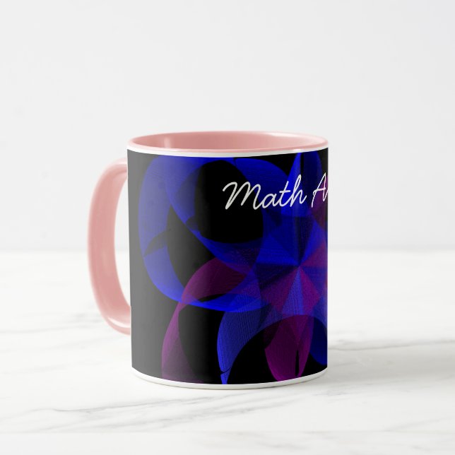 3D till 2D Geometric Cylinder Math Art Coffee Mugg (Framsida vänster)