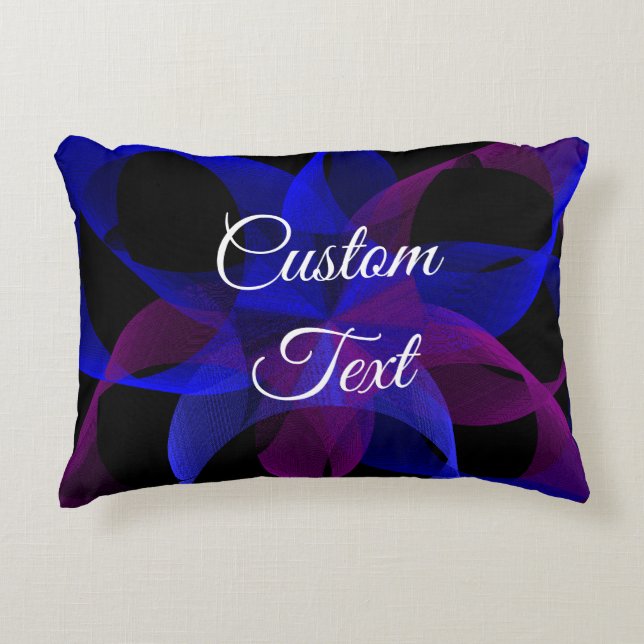 3D till 2D Geometrisk cylinder med Ring-accentbelä Prydnadskudde (Framsidan)