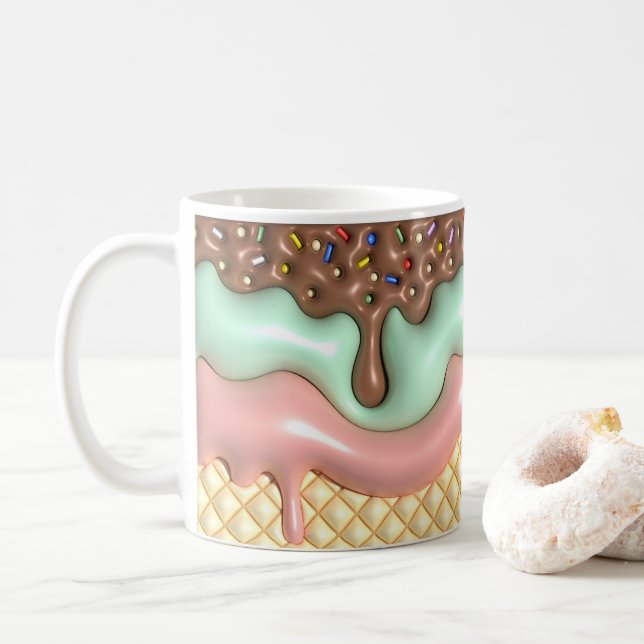 3D-Tittar utskriven Ympisklass Kaffemugg (Med munk)