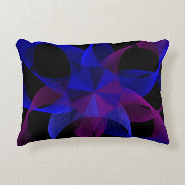 3D To 2D Geometric Cylinder Ring Accent Pillow Prydnadskudde (Framsidan)