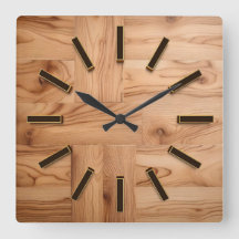 3D-träsket Wall Art & Décor Clock