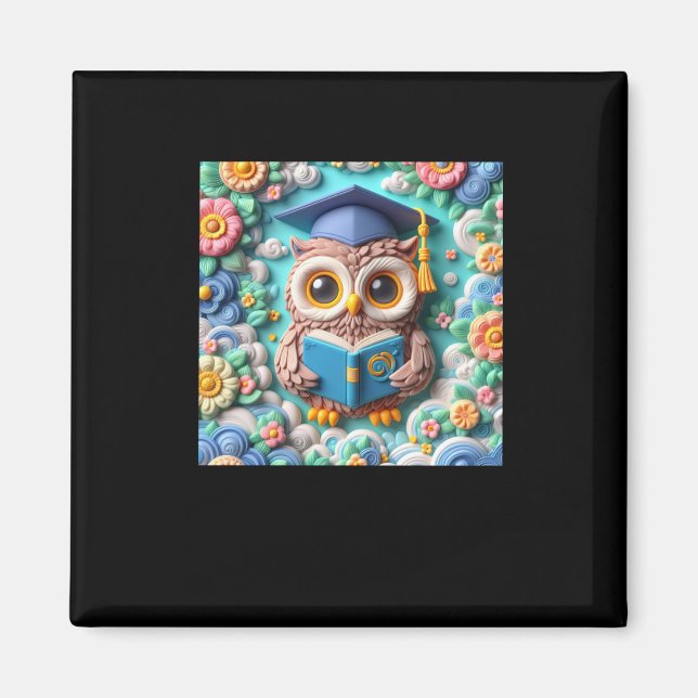 3d Uggla #5-etikett Magnet (Framsidan)