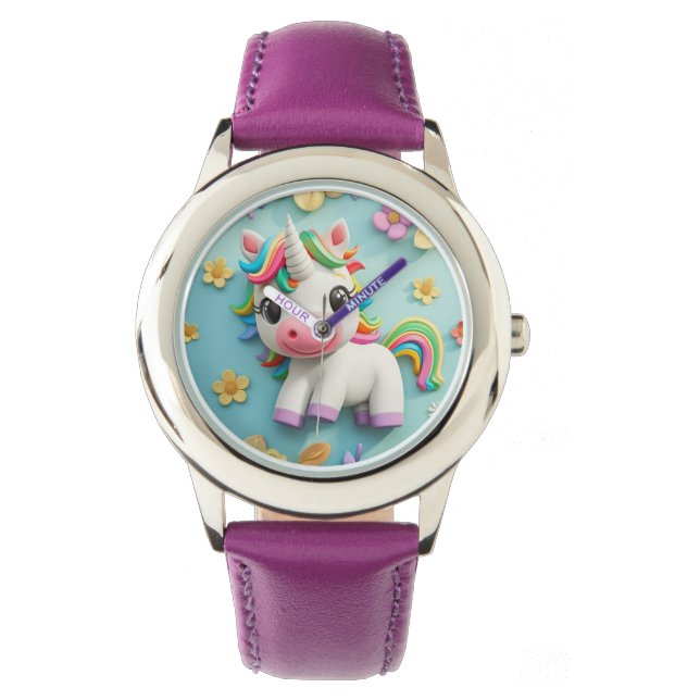 3D Unicorn Kid Watch Armbandsur (Framsida)