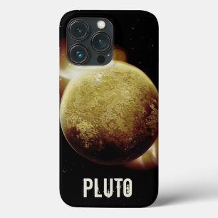 3d universum-illustration för gulten Pluto-planet