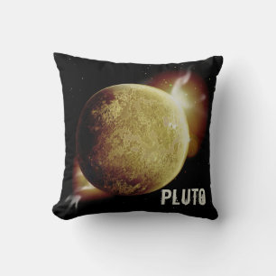 3d universum-illustration för gulten Pluto-planet Kudde