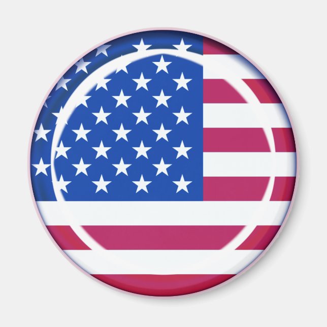 3D USA flagga Magnet (Framsidan)