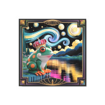 3D-utlämning av Art nouveau Chibi Frog med Krona