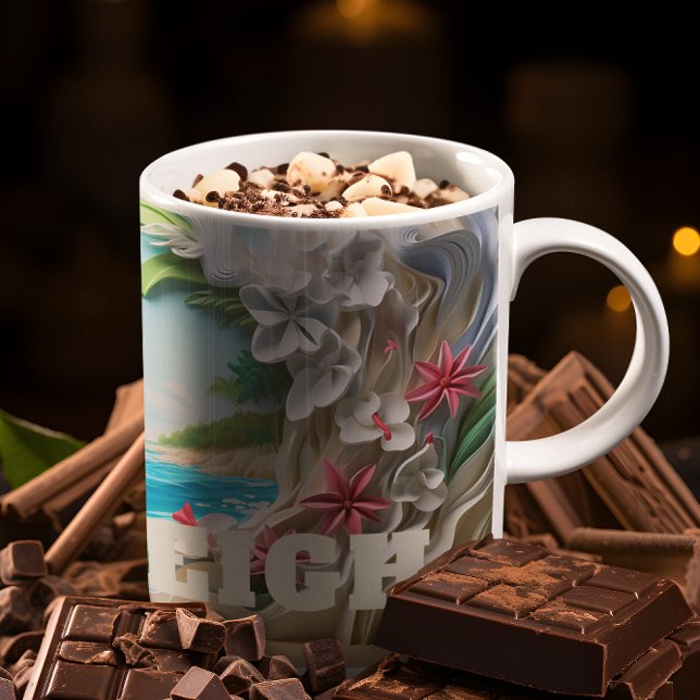 3D-utseende för personlig Oceanvåg Kaffemugg (Skapare uppladdad)