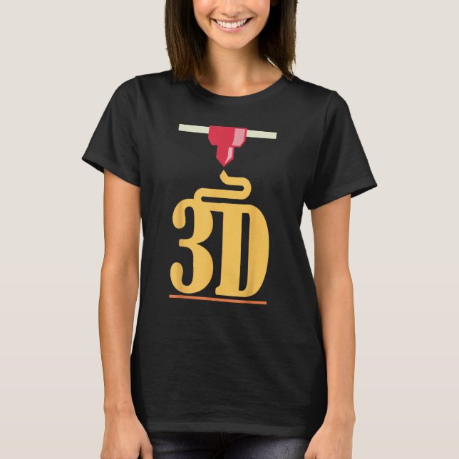 3D-utskrift 3d-skrivare T Shirt (Framsida)