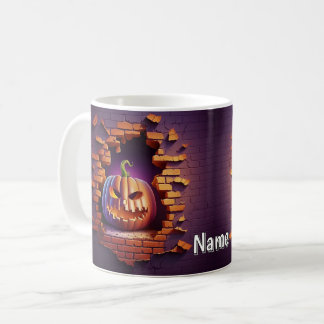 3D Utskrift av väggbrytningen Jack o lantern Kaffemugg
