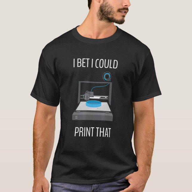 3d-utskrift I-format jag kunde skriva ut T Shirt (Framsida)