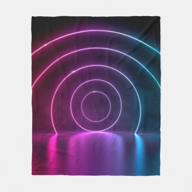 3d UV-portalen (ultraviolett cirkel) som ger glans Fleecefilt (Framsidan)