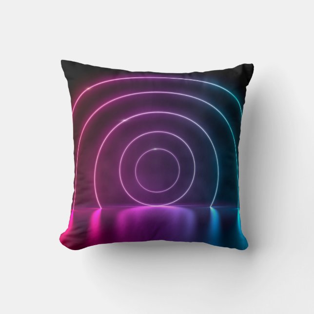 3d UV-portalen (ultraviolett cirkel) som ger glans Kudde (Framsida)