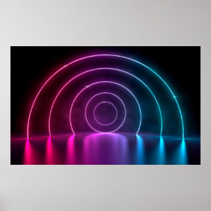 3d UV-portalen (ultraviolett cirkel) som ger glans Poster