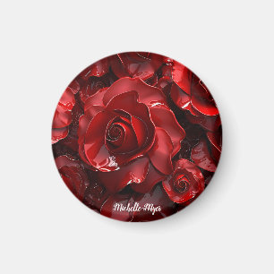 3d Valentine Röd ros Magnet