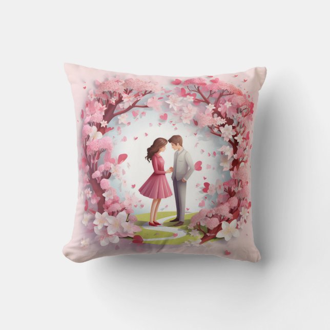 3D Valentine's Day Pillow Kudde (Framsida)