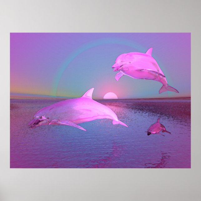 3D Vatten Fantasy Vatten Scene Poster (Framsidan)