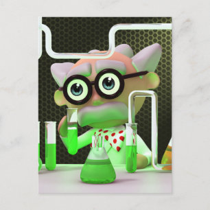 3d-vetenskapsman-labbet vykort