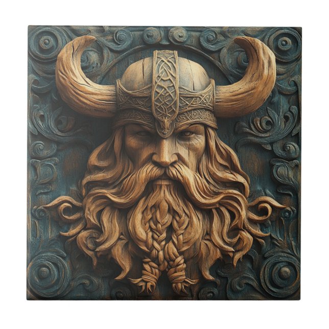 3D Viking Ceramic Tile Kakelplatta (Framsidan)
