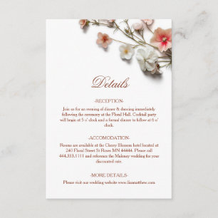 3D Vilda Blommor Vita Tilläggskort