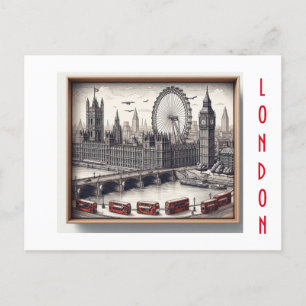 3D vykort londonminnen
