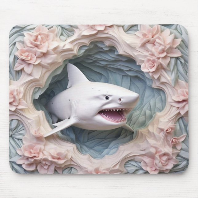 3D White Shark Musmatta (Framsidan)
