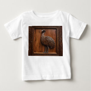3d Wood Australian Emu Print T Shirt