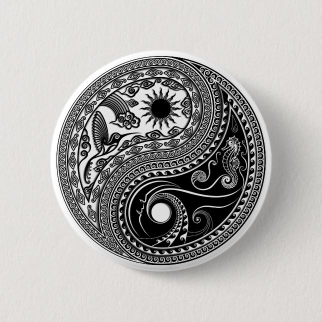 3D Yin & Yang Button Knapp (Framsida)