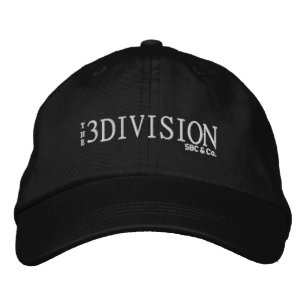 3DIVISION - svart Broderad Keps
