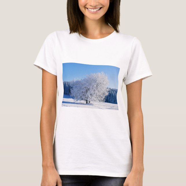 3dRose, Canada, Manitoba, Grande Pointe. Fog and R T Shirt (Framsida)