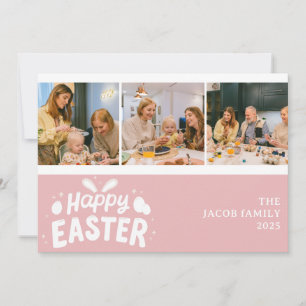 3foto för Modern Blating Påsk Family Julkort