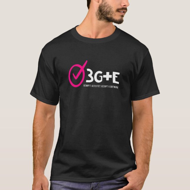 3g+e Testat vaccinerat chips och bearbetat T Shirt (Framsida)