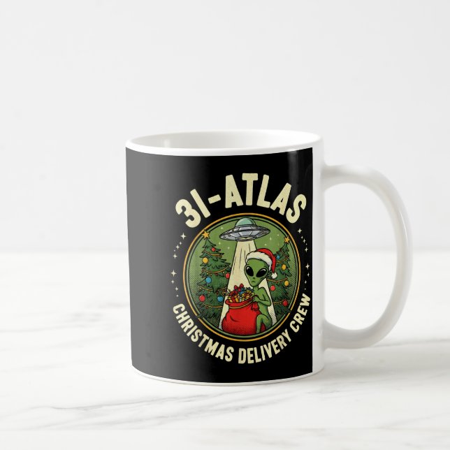 3i_atlas Christmas Delivery Crew Alien Santa Space Kaffemugg (Höger)