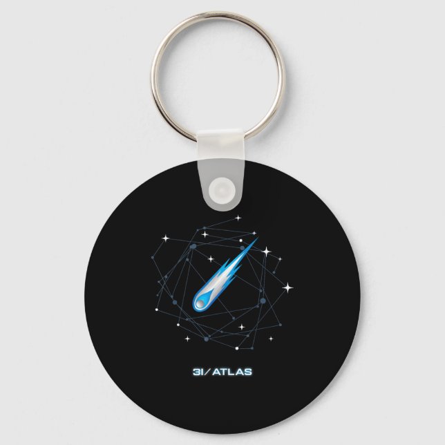 3i Atlas Interstellär komet 2025 Rymd Astronomi  Nyckelring (Framsida)