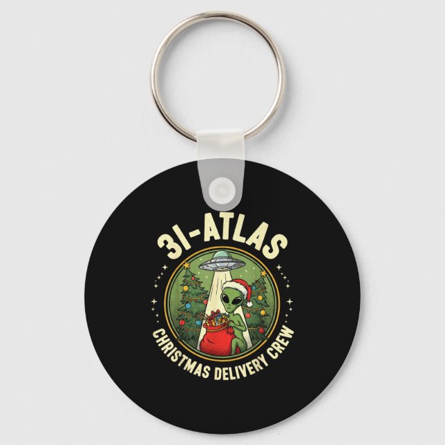 3i_atlas Julleveranspersonal Alien Tomte Rymden Nyckelring (Framsida)