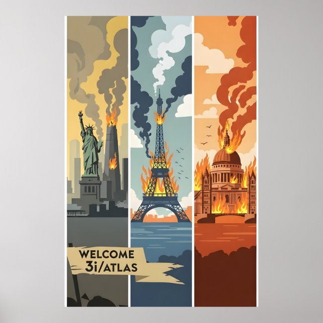 3I/Atlas världens undergångsaffischer Poster (Framsidan)