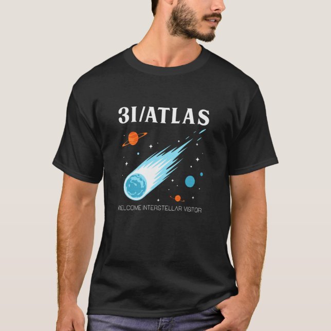 3IAtlas Interstellär Besökare Komet Rymdutforsknin T Shirt (Framsida)