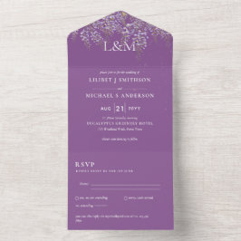 3in1 Wisteria Blommigt Violet Wedding OSA