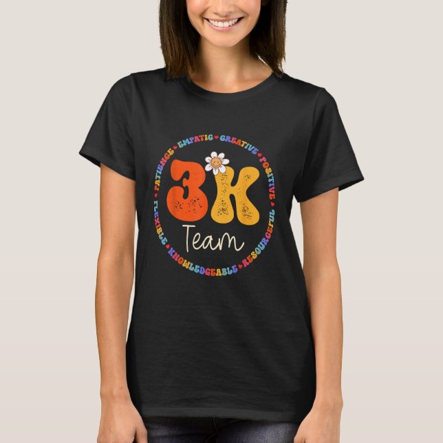 3K Team Crew Squad Teacher Kindergarten Kinder Ele T Shirt (Framsida)