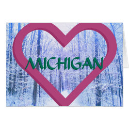 3MICHIGAN HEART WINTER SKOGEN OBS KORT