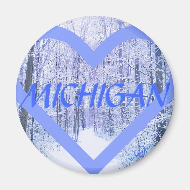 3MICHIGAN WINTER PERIHEART MAGNET (Framsidan)