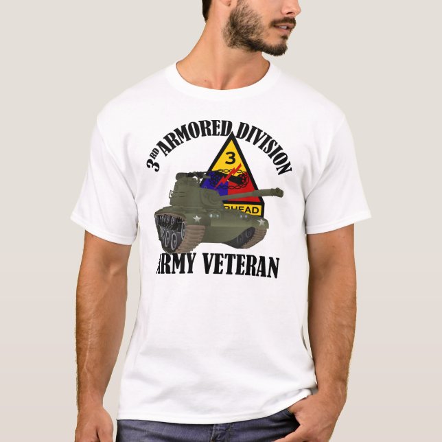 3rd ANNONSVet - tank för M-48 Patton T-shirt (Framsida)