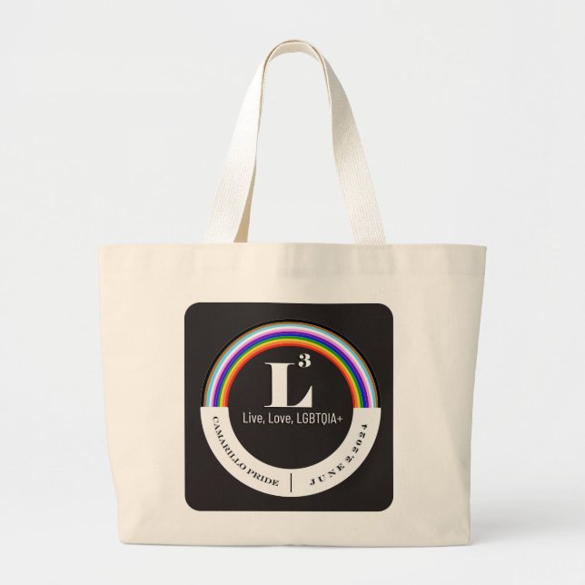 3rd annual Camarillo Pride Tote Bag Jumbo Tygkasse (Framsidan)