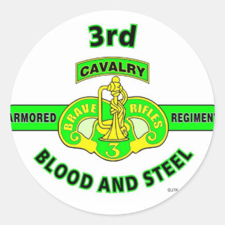 3RD ARMORED CAVALRY REGIMENT "MODIGA RIFLES" RUNT KLISTERMÄRKE