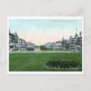 3rd Ave., Asbury Park, NJ 1911 Vintage Vykort
