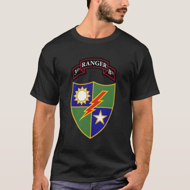 3Rd Battalion 75:e Skogsvaktare Regit T Shirt (Framsida)