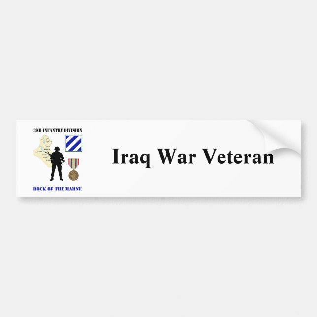 3rd Bildekal för Vet för infanteriuppdelningsIrak (Framsidan)